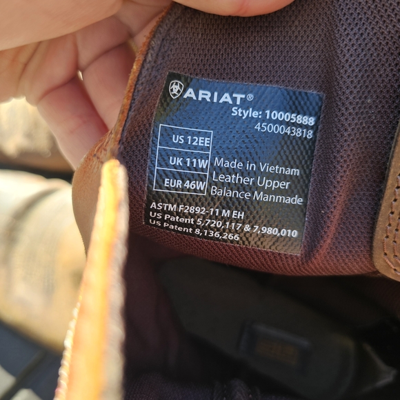 Ariat Men's Brown and Orange Western Boots - Picture 3 of 4